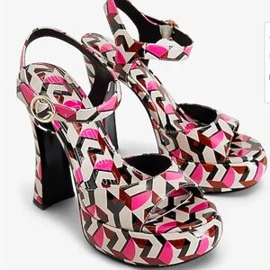 Brian Atwood x Express Geo
Platform Heeled Sandals